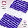 image:imageMr Pen Felt Tip Pens 36 Pack 07 mm Green Felt Tip Pens Bulk Fast Dry  No Smear Planner Markers for Underlining Writing Drawing Journaling SuppliesPurple