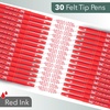 image:imageMr Pen Felt Tip Pens 36 Pack 07 mm Green Felt Tip Pens Bulk Fast Dry  No Smear Planner Markers for Underlining Writing Drawing Journaling SuppliesRed