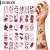 image:imageMr Pen Halloween Tattoo Stickers Wounds 30Pcs  Halloween Temporary Tattoos for Adults Halloween Tattoos for Adults Halloween Face Tattoos for Adults Kids