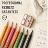 image:imageMr Pen Handheld Metal Pencil Sharpener 6 Pack  2Hole Dual Size Standard amp Jumbo Rose Gold Metal Manual Pencil Sharpeners for Graphite amp Colored Pencils School OfficeRose Gold