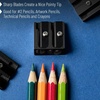 image:imageMr Pen Handheld Metal Pencil Sharpener 6 Pack  2Hole Dual Size Standard amp Jumbo Rose Gold Metal Manual Pencil Sharpeners for Graphite amp Colored Pencils School OfficeBlack
