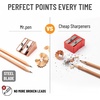 image:imageMr Pen Handheld Metal Pencil Sharpener 6 Pack  2Hole Dual Size Standard amp Jumbo Rose Gold Metal Manual Pencil Sharpeners for Graphite amp Colored Pencils School OfficeRose Gold
