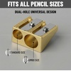 image:imageMr Pen Handheld Metal Pencil Sharpener 6 Pack  2Hole Dual Size Standard amp Jumbo Rose Gold Metal Manual Pencil Sharpeners for Graphite amp Colored Pencils School OfficeGold