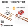 image:imageMr Pen Handheld Metal Pencil Sharpener 6 Pack  2Hole Dual Size Standard amp Jumbo Rose Gold Metal Manual Pencil Sharpeners for Graphite amp Colored Pencils School OfficeSteel