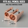 image:imageMr Pen Handheld Metal Pencil Sharpener 6 Pack  2Hole Dual Size Standard amp Jumbo Rose Gold Metal Manual Pencil Sharpeners for Graphite amp Colored Pencils School OfficeRose Gold