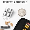 image:imageMr Pen Handheld Metal Pencil Sharpener 6 Pack  2Hole Dual Size Standard amp Jumbo Rose Gold Metal Manual Pencil Sharpeners for Graphite amp Colored Pencils School OfficeSteel