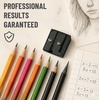 image:imageMr Pen Handheld Metal Pencil Sharpener 6 Pack  2Hole Dual Size Standard amp Jumbo Rose Gold Metal Manual Pencil Sharpeners for Graphite amp Colored Pencils School OfficeBlack