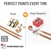 image:imageMr Pen Handheld Metal Pencil Sharpener 6 Pack  2Hole Dual Size Standard amp Jumbo Rose Gold Metal Manual Pencil Sharpeners for Graphite amp Colored Pencils School OfficeGold