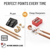 image:imageMr Pen Handheld Metal Pencil Sharpener 6 Pack  2Hole Dual Size Standard amp Jumbo Rose Gold Metal Manual Pencil Sharpeners for Graphite amp Colored Pencils School OfficeBlack