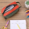 image:imageMr Pen High Capacity Pencil Case Large Pencil Pouch with 3 Compartments and 2 Pockets Large Pencil Bag with Smooth Zipper Cute Pencil Case Pouch Organizer School Supplies for TeensOlive Green  Orange