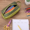 image:imageMr Pen High Capacity Pencil Case Large Pencil Pouch with 3 Compartments and 2 Pockets Large Pencil Bag with Smooth Zipper Cute Pencil Case Pouch Organizer School Supplies for TeensLight Olive Green