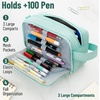 image:imageMr Pen High Capacity Pencil Case Large Pencil Pouch with 3 Compartments and 2 Pockets Large Pencil Bag with Smooth Zipper Cute Pencil Case Pouch Organizer School Supplies for TeensMint Green