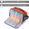 image:imageMr Pen High Capacity Pencil Case Large Pencil Pouch with 3 Compartments and 2 Pockets Large Pencil Bag with Smooth Zipper Cute Pencil Case Pouch Organizer School Supplies for TeensOlive Green  Orange