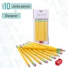 image:imageMr Pen Jumbo Pencils 10 Pack with 1 Sharpener Yellow Barrels  Smooth Black 2 HB Graphite Cores Large Preschool Pencils Smooth Writing Lead for Kindergarten Kids and School Supplies10