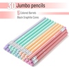 image:imageMr Pen Jumbo Pencils 30 Pack Colorful Barrels  Smooth Black 2 HB Graphite Cores Large Preschool Pencils Smooth Writing Lead for Kindergarten Kids and School SuppliesSoft Pastel Barrels