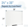 image:imageMr Pen Magnetic Dry Erase Board 24x36 Inches White Board Dry Erase  Large White Board Big White Board Large Whiteboard for Wall24 x 36