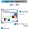 image:imageMr Pen Magnetic Weekly Erase Board 12 x 16 DoubleSided with Markers  10 Magnets and Eraser