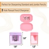 image:imageMr Pen Manual Pencil Sharpener 6 Pack Colorful Dual Holes  Compatible with Standard and Jumbo Pencils Snapon Lid Colored Handheld Pencil Sharpener for Artists ClassroomMulticolor