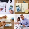 image:imageMr Pen Mechanical Switch Calculator 10 Digits Blue Calculator  Transparent Body Large LCD Display Big Buttons