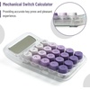 image:imageMr Pen Mechanical Switch Calculator 10 Digits Purple Calculator  Transparent Body Large LCD Display
