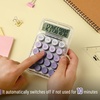 image:imageMr Pen Mechanical Switch Calculator 10 Digits Purple Calculator  Transparent Body Large LCD Display