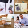 image:imageMr Pen Mechanical Switch Calculator 10 Digits Purple Calculator  Transparent Body Large LCD Display