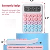 image:imageMr Pen Mechanical Switch Calculator 12 Digit Large LCD Display  Blue with Big Buttons Mechanical Switch Calculator for Home School OfficeBubble Gum