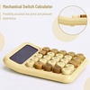 image:imageMr Pen Mechanical Switch Calculator 12 Digit Large LCD Display  Blue with Big Buttons Mechanical Switch Calculator for Home School OfficeCool Brown