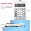 image:imageMr Pen Mechanical Switch Calculator 12 Digit Large LCD Display  Blue with Big Buttons Mechanical Switch Calculator for Home School OfficeGray
