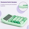 image:imageMr Pen Mechanical Switch Calculator 12 Digit Large LCD Display  Blue with Big Buttons Mechanical Switch Calculator for Home School OfficeGreen