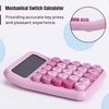 image:imageMr Pen Mechanical Switch Calculator 12 Digit Large LCD Display  Blue with Big Buttons Mechanical Switch Calculator for Home School OfficePink