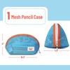 image:imageMr Pen Mesh Pencil Case Blue Mesh Zipper Pouch Bags Cosmetic Bag  Makeup Bag Cute