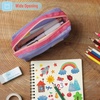 image:imageMr Pen Mesh Pencil Case Purple  Mesh Zipper Pouch Bags with Zipper Pouches for Organization Cosmetic Bag Purse Pouch Cute Makeup BagPurple