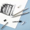 image:imageMr Pen Metal Mechanical Pencil Set with Lead Refills amp Erasers 2 Pack  09mm 4x Tubes 2B Lead Refill 4x Eraser Refills for School Supplies Note Taking Drawing Sketching Office09mm