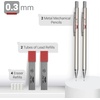 image:imageMr Pen Metal Mechanical Pencil Set with Lead Refills amp Erasers 2 Pack  09mm 4x Tubes 2B Lead Refill 4x Eraser Refills for School Supplies Note Taking Drawing Sketching Office03mm