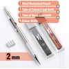 image:imageMr Pen Metal Mechanical Pencil Set with Lead Refills amp Erasers 2 Pack  09mm 4x Tubes 2B Lead Refill 4x Eraser Refills for School Supplies Note Taking Drawing Sketching Office20mm