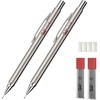 image:imageMr Pen Metal Mechanical Pencil Set with Lead Refills amp Erasers 2 Pack  09mm 4x Tubes 2B Lead Refill 4x Eraser Refills for School Supplies Note Taking Drawing Sketching Office03mm