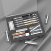 image:imageMr Pen Metal Mechanical Pencil Set with Lead Refills amp Erasers 5 Pack  5 Sizes 03 05 07 09 amp 2mm 6x Tubes HB Lead Refills for School Supplies Note Taking Drawing Fathers Day Gift