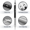 image:imageMr Pen Metal Mechanical Pencil Set with Lead Refills amp Erasers 5 Pack  5 Sizes 03 05 07 09 amp 2mm 6x Tubes HB Lead Refills for School Supplies Note Taking Drawing Fathers Day Gift
