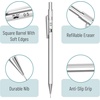 image:imageMr Pen Metal Mechanical Pencil Set with Lead Refills amp Erasers 6 Pack  5 Sizes 03 05 07 09 amp 2mm 8x Tubes Lead Refills amp 2x Erasers for School Supplies Note Taking Fathers Day Gift