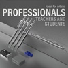 image:imageMr Pen Metal Mechanical Pencil in Leather Case 5 Pack 5 Sizes 03 05  07 09 amp 2mm 6x Tubes Lead Refill Erasers amp Sharpener for School Supplies Note Taking Drawing Fathers Day Gift