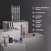 image:imageMr Pen Metal Mechanical Pencil in Leather Case 5 Pack 5 Sizes 03 05  07 09 amp 2mm 6x Tubes Lead Refill Erasers amp Sharpener for School Supplies Note Taking Drawing Fathers Day Gift
