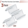 image:imageMr Pen Metal Mesh Business Card Holders 3 Pack Black  Durable Stainless Steel Card Stand for Desk Office and Business Use Straight Flat and Smooth DesignWhite
