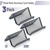 image:imageMr Pen Metal Mesh Business Card Holders 3 Pack Gray  Durable Stainless Steel Card Stand for Desk Office and Business Use Straight Flat and Smooth DesignGrey