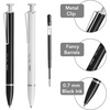 image:imageMr Pen Metal Retractable Gel Pens 2 Pack Black Ink 2 Refills  Fine Point 07 mm Fast Dry Smooth Writing Cute Pens for Drawing Writing Planner and School Supplies
