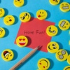 image:imageMr Pen Mini Erasers Bulk for Kids 64 Pack 1 Inch Diameter  Small Fun Smiley Round Eraser for Classroom Rewards Fillers Goodie Bag Stuffers Party Favors