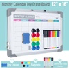 image:imageMr Pen Monthly Calendar Dry Erase Board for Wall 16x12 Inches  Small Magnetic Hanging DoubleSided Whiteboard with Dry Erase Markers Portable Whiteboard for Planning Drawing School