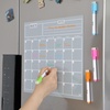 image:imageMr Pen Monthly Magnetic Dry Erase Board Calendar for Fridge 147x118  Gray Monthly Planner Whiteboard for Refrigerator with 4 Dry Erase Markers for Family Schedules Chores Meal PlanningGray