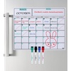 image:imageMr Pen Monthly Magnetic Dry Erase Board Calendar for Fridge 147x118  Gray Monthly Planner Whiteboard for Refrigerator with 4 Dry Erase Markers for Family Schedules Chores Meal PlanningWhite