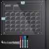 image:imageMr Pen Monthly Magnetic Dry Erase Board Calendar for Fridge 147x118  Gray Monthly Planner Whiteboard for Refrigerator with 4 Dry Erase Markers for Family Schedules Chores Meal PlanningClear